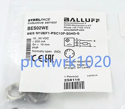 Buy 1 PCS NEW IN BOX Balluff Proximity Switch BES02WE BES M12EF1-PSC10F-S04G-S • 206.71$
