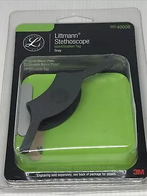 Buy Littmann Stethoscope / Identification ID Tag #40008 / Write-On Engravable / Gray • 6.99$
