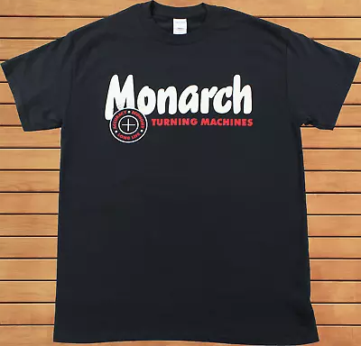 Buy Monarch Lathe T-Shirt (Rare Vintage Machine Tool Logo) Gildan Black • 16.99$
