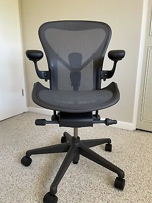 Buy Herman Miller Aeron Remastered Chair - Size C  Graphite • 870$