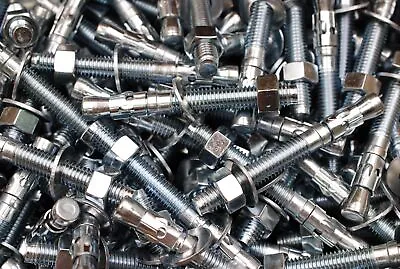 Buy (20) Concrete Wedge Anchor Bolts 1/2 X 4-1/4 Includes Nuts & Washers • 26.99$