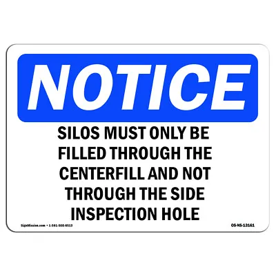 Buy Grain Bin Silo Safety OSHA Notice Sign Metal Plastic Decal • 8.99$