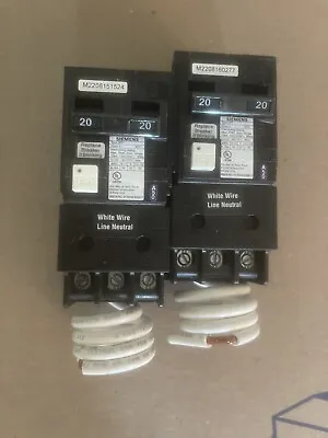 Buy Siemens QF220A 20 Amp 120V Ground Fault Circuit Interrupter (lot Of 2) Brand New • 220$