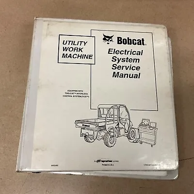 Buy Bobcat UTILITY WORK VEHICLE ELECTRICAL SYSTEM SERVICE SHOP REPAIR MANUAL 6902333 • 79.99$