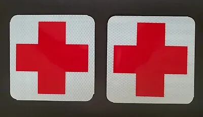 Buy RED CROSS REFLECTIVE MAGNETIC VEHICLE SUV TRUCK SIGN SET OF 2 -  6  X 6  🇺🇸 • 22.50$