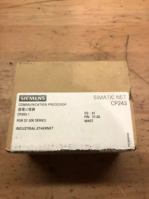 Buy Siemens Simatic Net CP243  6GK7243-1EX01-0XE0 Comm Processor S7-200 Series-NEW • 375$