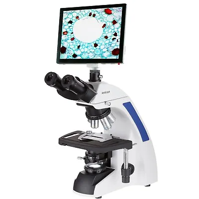 Buy AmScope 40X-1000X Plan Infinity Laboratory Trinocular Compound Microscope With L • 1,261.39$