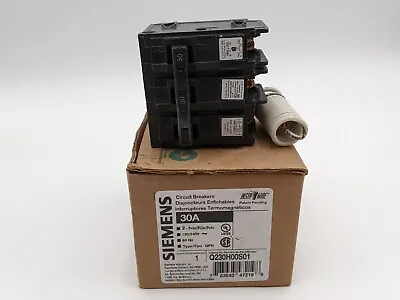 Buy Siemens Q230H00S01 Circuit Breaker 30 Amp 3 Pole 120/240 VAC Plug In Shunt Trip • 215$