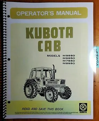 Buy Kubota M5950DT M6950DT M7950DT M8950DT Tractor Cab Operator Manual *CAB ONLY* • 16.49$