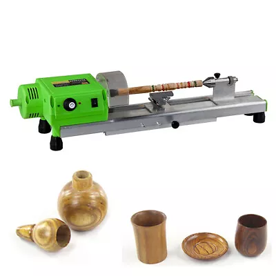 Buy 480W Industrial Bench Electric Wood Lathe Drilling Machine Woodworking Tools • 138$