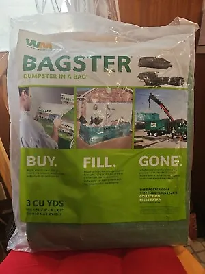 Buy Waste Management BAGSTER 3CUYD Dumpster In A Bag Holds Up To 3,300 Lb (Green) • 39.99$