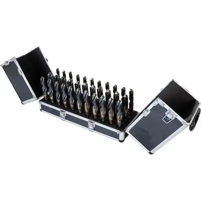 Buy Grizzly T31990 33 Pc. HSS/Cobalt Silver & Deming Drill Bit Set W/ Aluminum Case • 571.95$