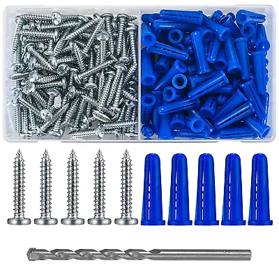Buy Conical Concrete Wall Anchors And Screws Assortment Kit, Easy To Use • 13.01$