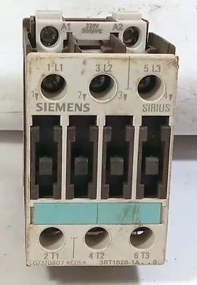 Buy 1 USED SIEMENS 3RT1026-1A 220V 50/60Hz CONTACTOR ***MAKE OFFER*** • 23.89$