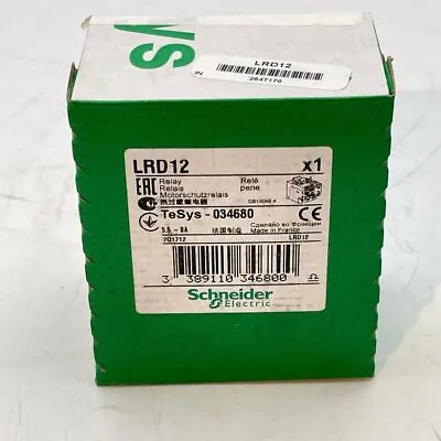 Buy SCHNEIDER ELECTRIC LRD12 5.5-8A  1 NO + 1 NC TeSYS DECA THERMAL OVERLOAD RELAY • 24.85$