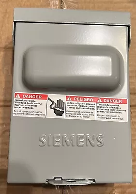 Buy SIEMENS WN2060 60A RAINPROOF PULL OUT AC DISCONNECT SWITCH ENCLOSED Single Unit • 25$