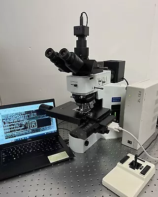 Buy Olympus BX51M Microscope Scanning Prior Stage  BF/DF  Semi/MET Cam + Laptop • 9,750$