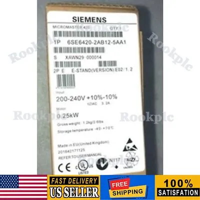 Buy New Siemens 6SE6 420-2AB12-5AA1 6SE6420-2AB12-5AA1 MICROMASTER420 Without Filter • 400.04$