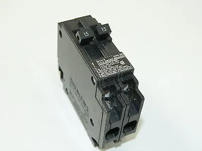 Buy Siemens Q1515 Twin 1p 15a 120v Type QT Circuit Breaker Used 1-yr WARRANTY • 18$