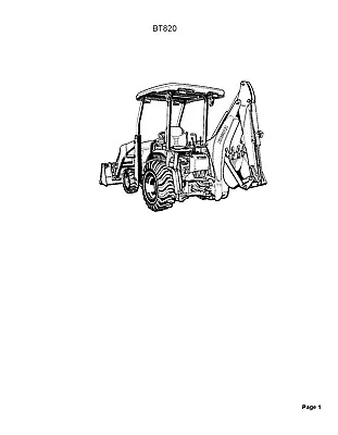 Buy 820 Backhoe Illustrated Parts Manual Exploded-Diagrams BT820-Kubota BT 820 • 18.97$