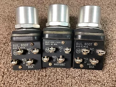 Buy Allen-Bradley 800T-B6A Red Extended Cap Push Buttons-Lot Of 3 • 28$