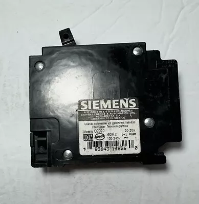 Buy Siemens 20 Amp Double Circuit Breaker 120V • 7$