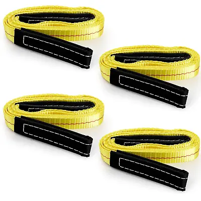 Buy 4 Pack Lifting Sling Straps,6'x1 Durable Nylon Tow Straps Rigging Strap 2 Wide • 28.70$