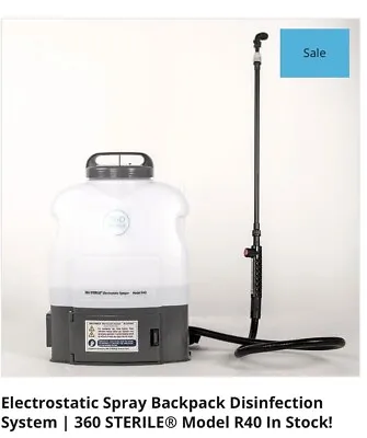Buy Electrostatic Backpack Sprayer For Sterilizing Commercial Spaces. 360-Sterile • 130$