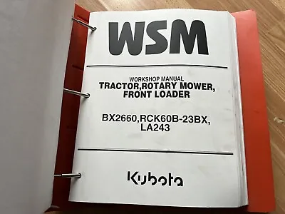 Buy Kubota BX2660 Tractor Mower Loader Factory Workshop Repair Manual • 55$