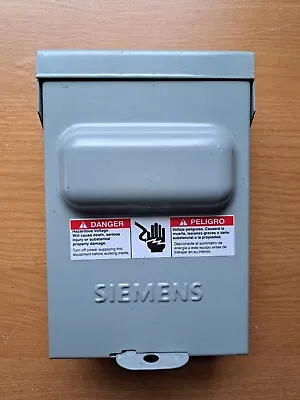 Buy Siemens WN2060 Non-fusible Disconnect Switch, 60 Amp, Non-Fused, 240 Volt, 10 Hp • 19.99$