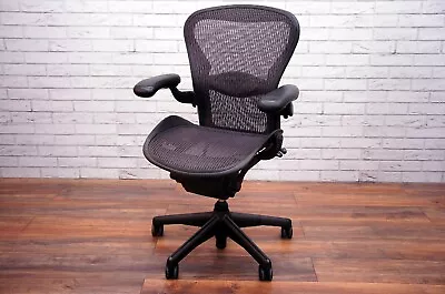 Buy Herman Miller Aeron Mesh Office Chair Medium Size B Fully Adjust Purple Lumbar • 529.97$