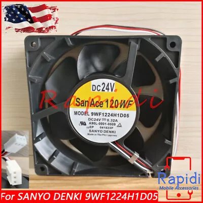 Buy NEW  Axial Cooling Fan For Sanyo SanAce120WF 9WF1224H1D05 24V120*120*38mm 0.32A • 38.88$