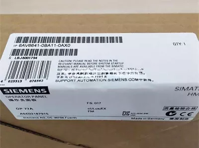 Buy New Siemens 6AV6641-0BA11-0AX0 SIMATIC HMI 6AV6 641-0BA11-0AX0 Panel In Box • 1,277.48$