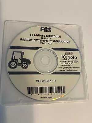 Buy Kubota M5N-091, M5N-111 Tractor Flat-Rate Schedule CD New 9Y13206372 • 15.99$