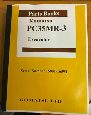 Buy Komatsu PC35MR-3 Hydraulic Excavator Trackhoe Crawler Parts Catalog Manual • 139.59$