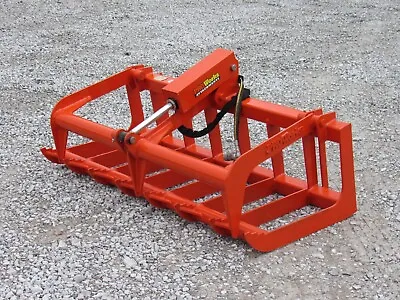 Buy 60  Single Cylinder Root Grapple Bucket Attachment Fits Skid Steer Quick Attach • 1,299.99$
