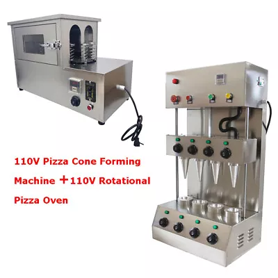 Buy Four Heads Electric Pizza Cone Forming Machine & Rotational Pizza Oven Set 110V • 1,890$