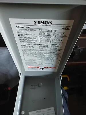 Buy Siemens Electrical Panel Out Door Load Center W0408ml1125 Type 3r • 65$
