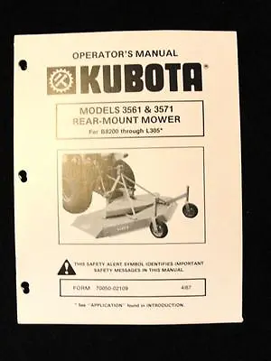 Buy Kubota B8200 L235 L245 L275 L295 L305 L345 L2250 L2550 Tractor Mower Deck Manual • 13.95$