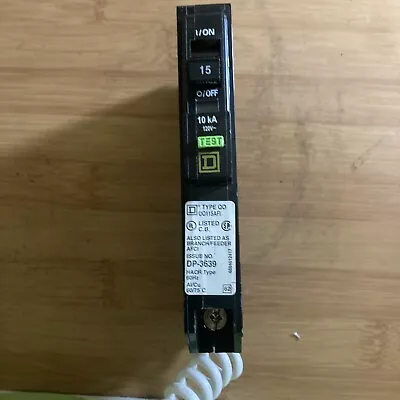 Buy New No Box Square D QO115AFI 1 Pole 15A 120VAC QO Plug In Arc Fault Breaker • 32$