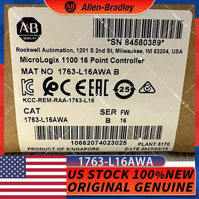 Buy New Sealed Allen-Bradley 1763-L16AWA /B MicroLogix 1100 16 Point Controller • 1,099$