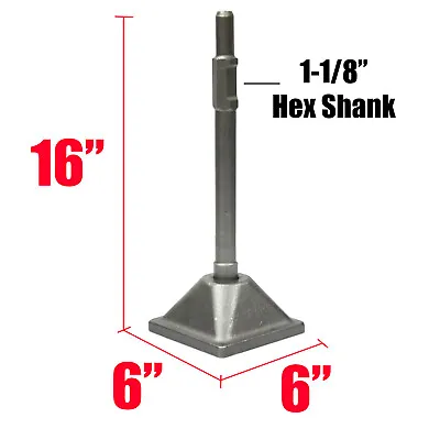 Buy Jack Hammer Soil Compactors Dirt Tamper 1-1/8  Shank  6 X 6  Tamping Plate • 65.99$