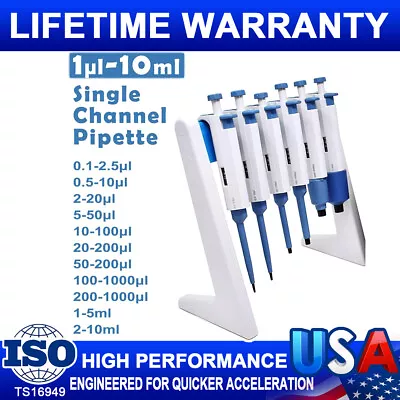 Buy Single-Channel Pipettors Adjustable Variable Micropipettes High Accurate For Lab • 28.99$