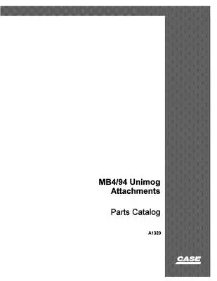 Buy Case Attachments For Mb4, Mb94 Unimog Parts Catalog • 64$