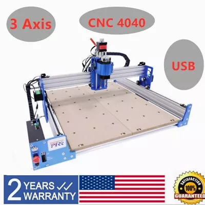 Buy 3 Axis CNC Router Engraver Engraving Cutting 4040 Wood Carving Milling Machine • 413.96$