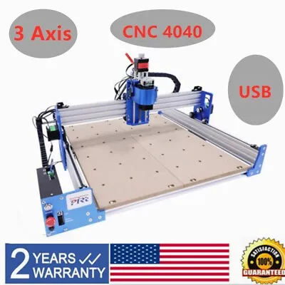 Buy 4040 CNC Router Machine 3-Axis Wood Carving Milling Engraving Machine Spindle • 394.25$