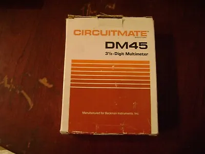 Buy Circuit Mate DM45 Multimeter Beckman Instruments Nice Clean! Original Box Manual • 49.99$