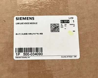 Buy Siemens LVM FireFinder Line Voice Module Firefighter Microphone 575-034090 • 350$