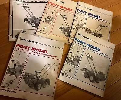 Buy 1980s Troy-Bilt Pony Model Rototiller Parts Manuals • 19.95$