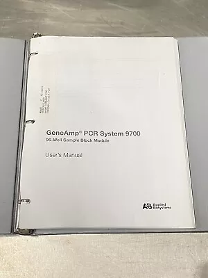 Buy Perkin Elmer PE GeneAmp PCR System 9700 - Users Guide / Instructions Manual • 39.99$